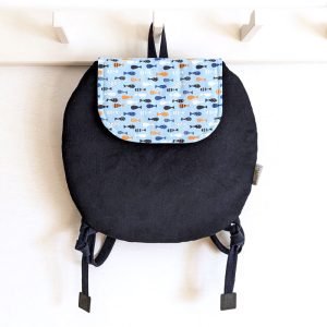 Sac à Dos Bébé Bleu Marine Poissons