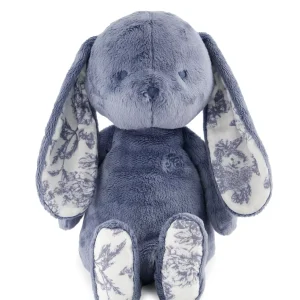 Peluche Lapin 25cm Toile de Jouy Bleu Nuage
