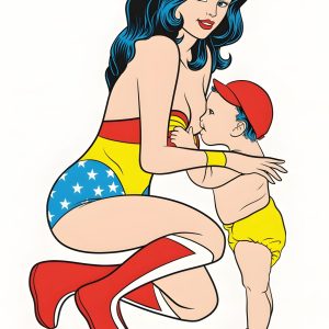 Poster Numérique : WONDER WOMAN – Allaitement Empowerment