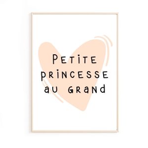 Affiche petite fille au grand coeur