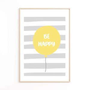 Affiche bébé Be Happy