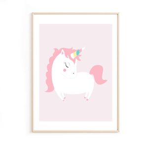 Affiche bébé licorne