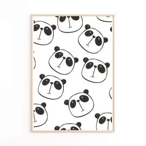 Poster bébé petits pandas