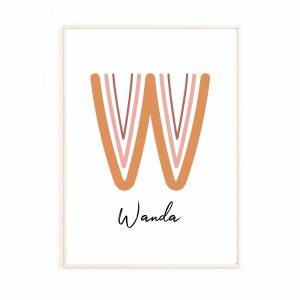 Affiche bohème personnalisée prénom