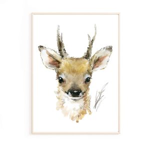Affiche cerf enfant