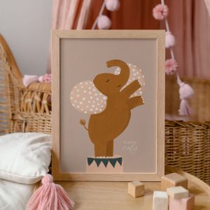 Affiche éléphant de cirque pour enfant