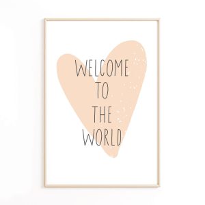 Affiche Welcome to the world – Rose