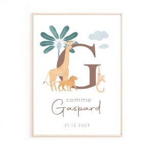 Affiche jungle personnalisée