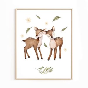 Affiche enfant Petites Biches des Bois