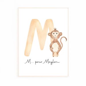 Affiche prénom enfant personnalisé