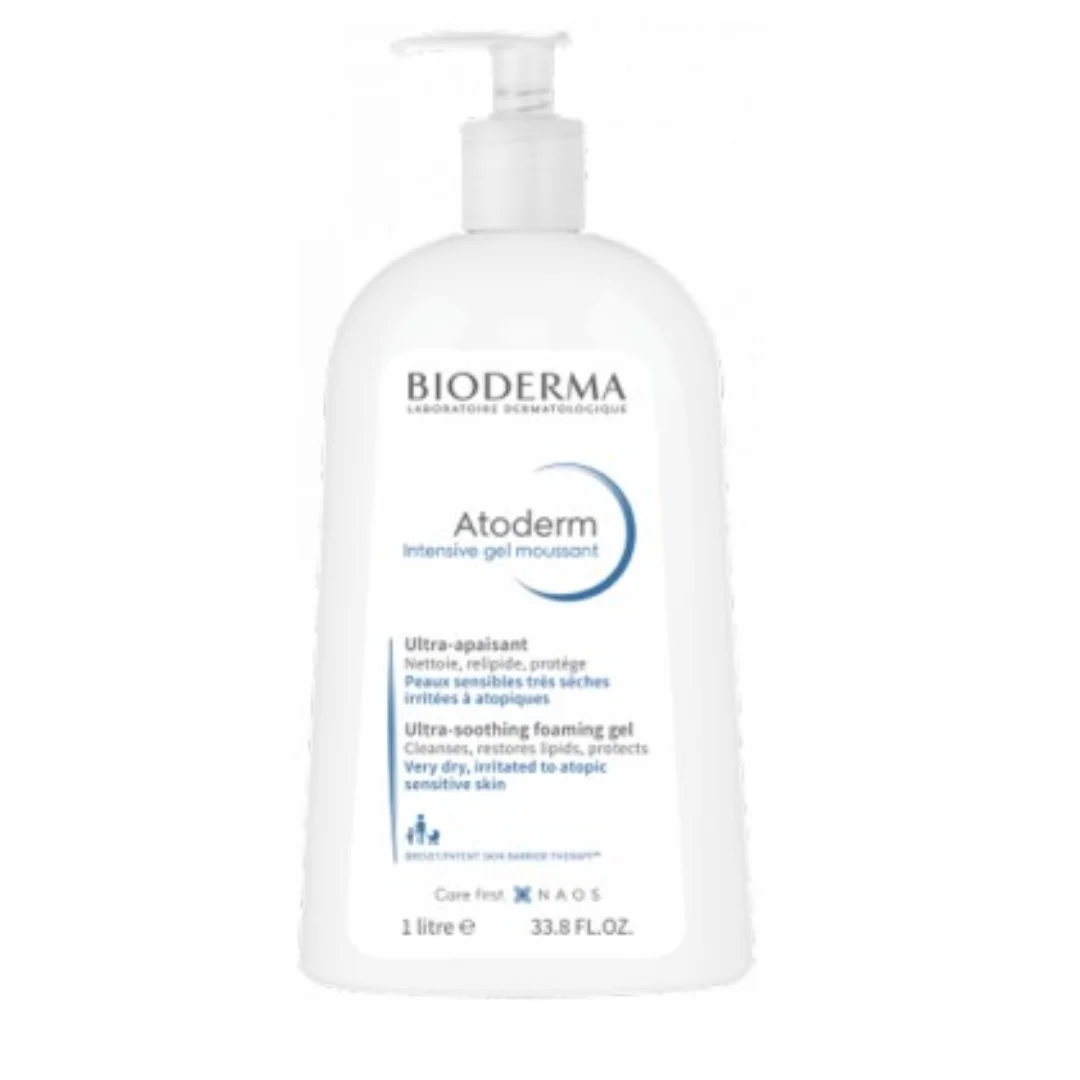 Bioderma atoderm intensive gel moussant ultra apaisant 1l