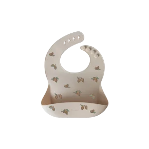Bavoir en silicone imprimé amandes