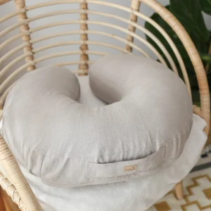 Coussin d’allaitement U en lin : confort absolu pour maman et bébé
