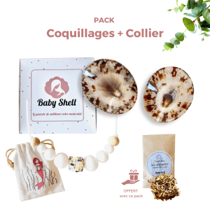 Box naissance allaitement – Coquillages, collier & tisane bio