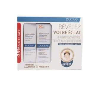 Ducray pack melas ‐ serum + fluide spf50+ ‐25%