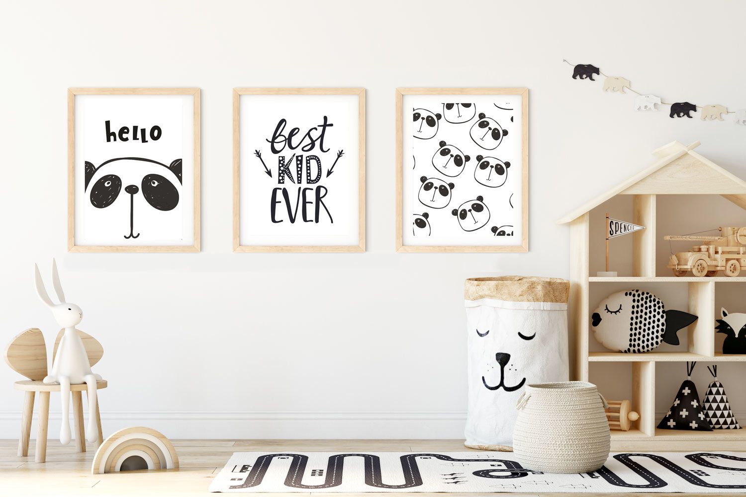 Lot de 3 affiches Panda pour enfant – Image 3