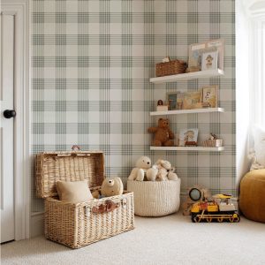 Papier peint carreaux vintage