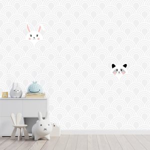 Papier peint cache cache animaux