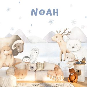 Papier peint animaux antarctique pour enfant personnalisé