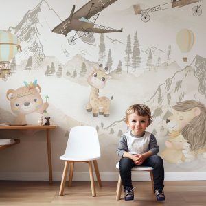 Papier peint aventure pour bébé