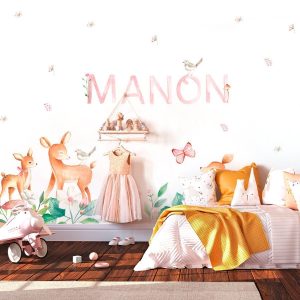 Papier peint biche pour enfant personnalisé