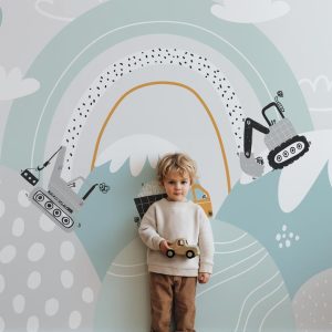 Papier peint camion pour enfant