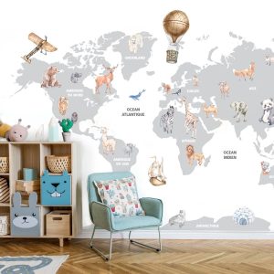 Papier peint map monde