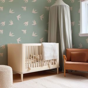 Papier peint Colombes Enchantées