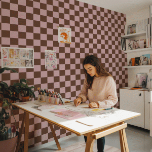 Papier peint Damiers