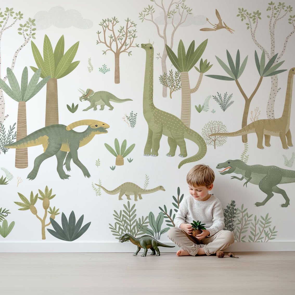 Papier peint Tribu des dinosaures pour enfant – Image 3