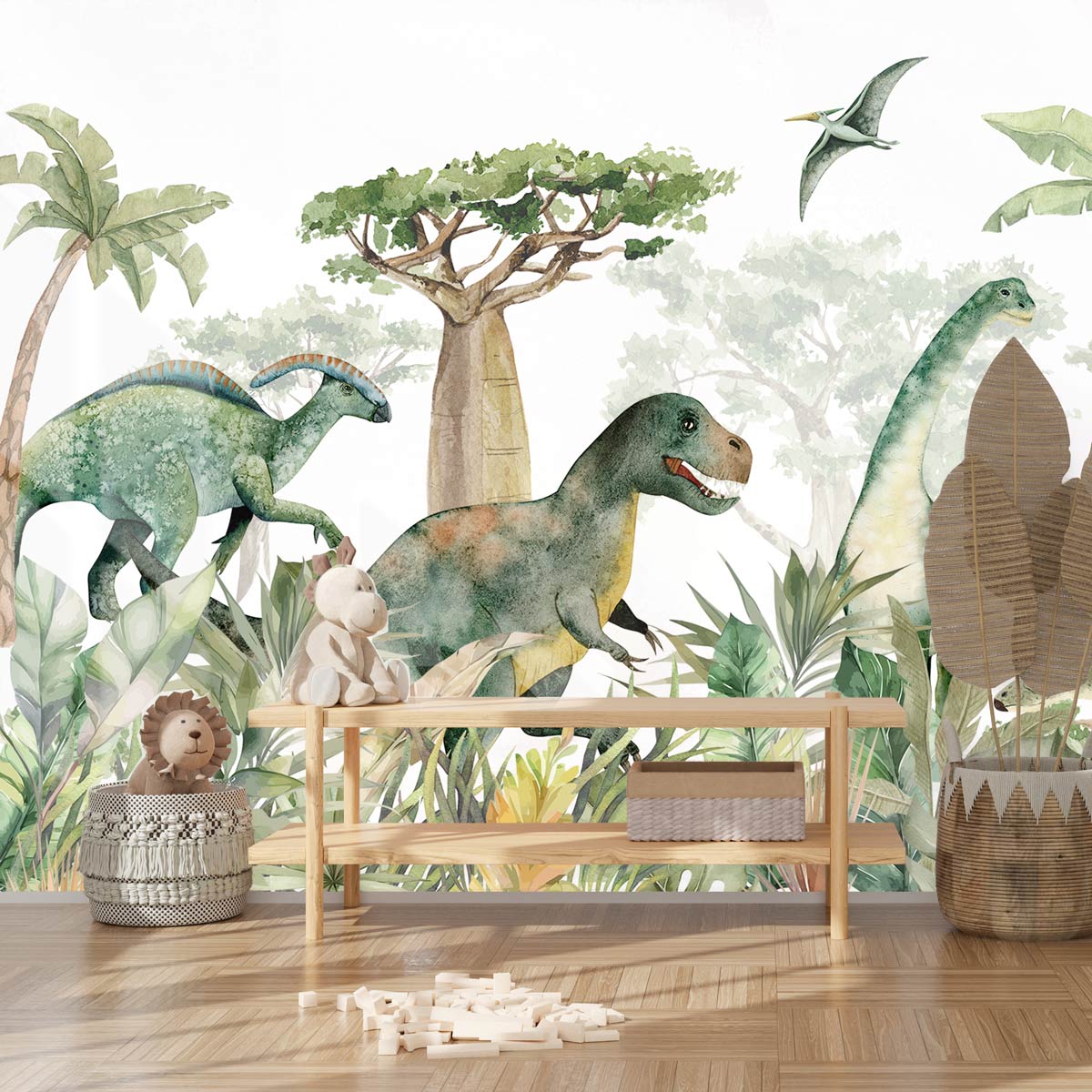 Papier peint Terre des Dinosaures pour enfant