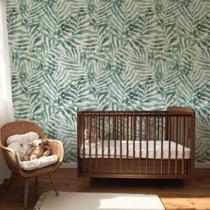 Papier peint feuilles de palmier vert