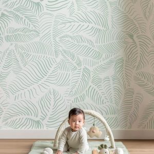 Papier peint feuilles tropicales