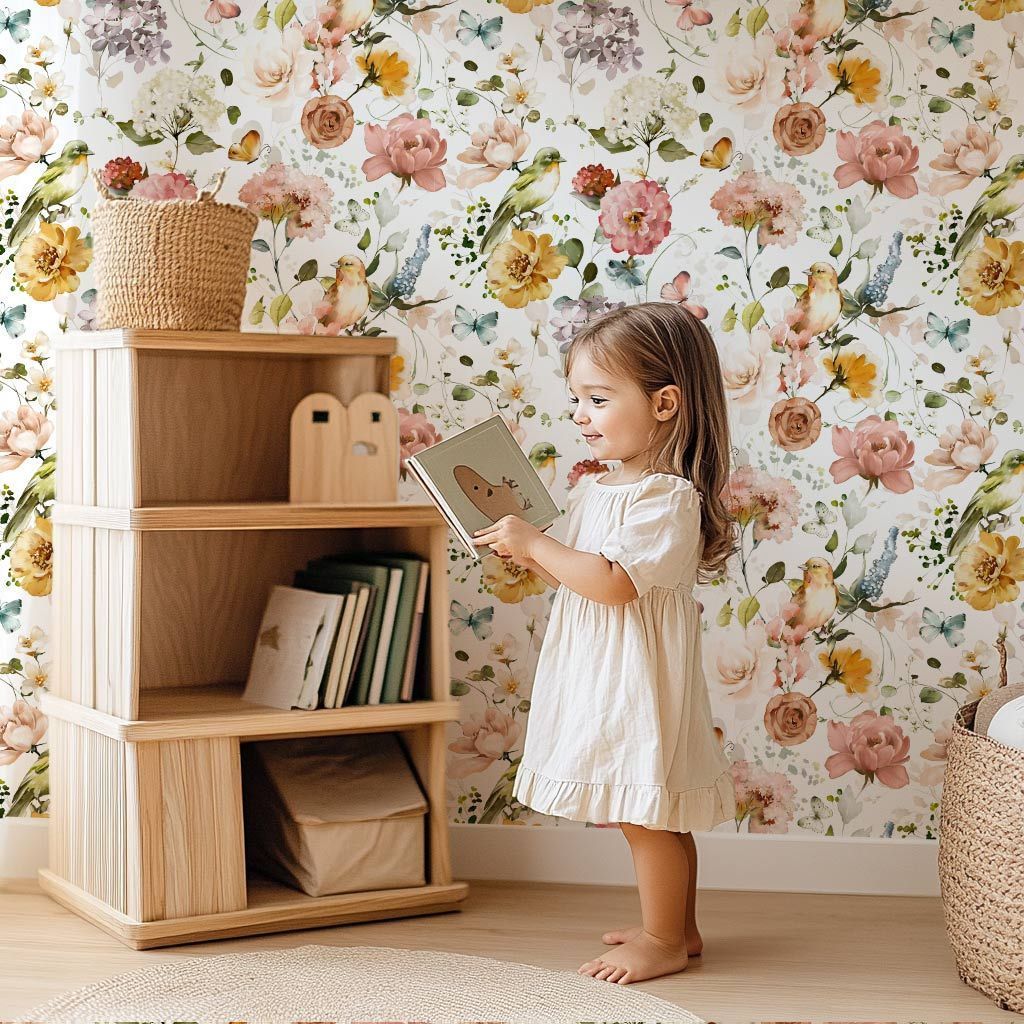 Papier peint floral vintage – Image 3