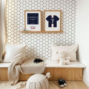 Papier peint filet de football pour enfant