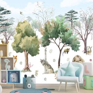 Papier peint forêt pour enfant