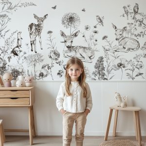 Papier peint Forêt en fleurs