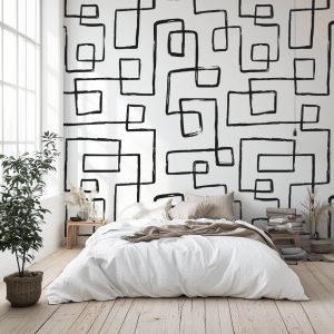 Papier peint design noir et blanc