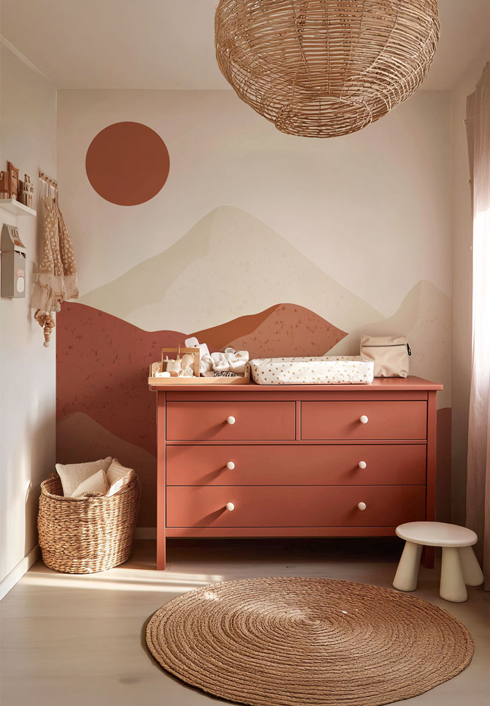 Papier peint Montagne d’argile pour enfant