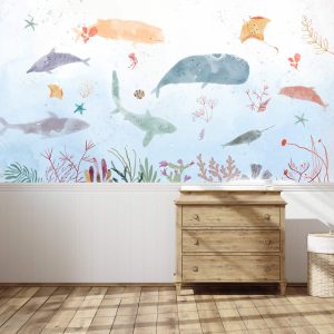 Papier peint océan coloré enfant