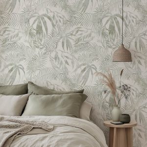 Papier peint Palmier vert clair