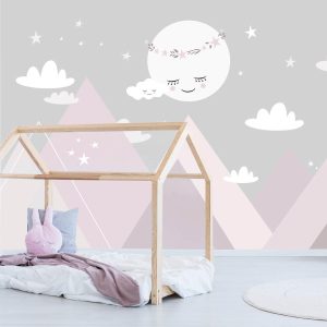 Papier peint panoramique chambre fille