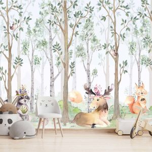 Papier peint forêt enfant