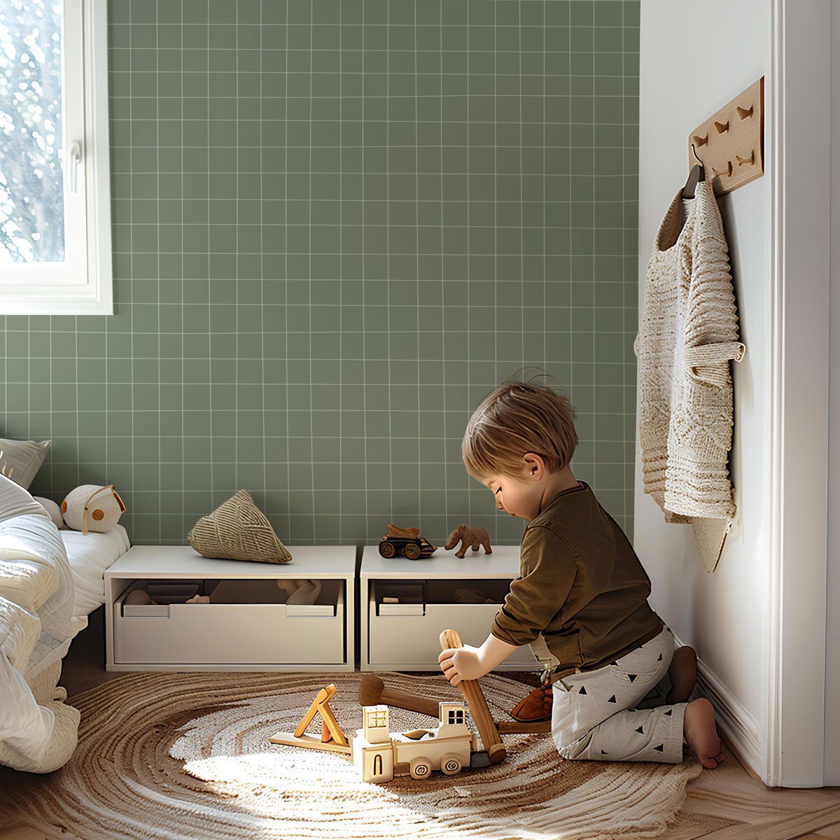 Papier peint petits carreaux – Image 3