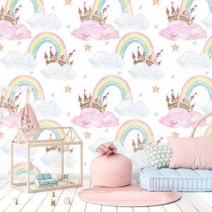 Papier peint princesse chambre fille