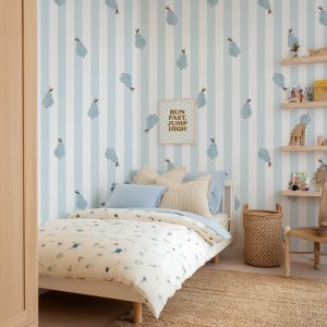 Papier peint Rayures Poires