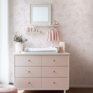 Papier peint motif roses