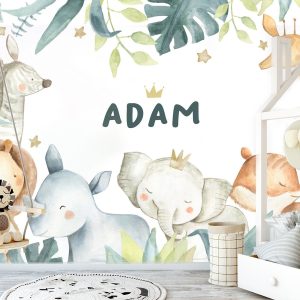 Papier peint animaux safari personnalisé