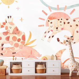 Papier peint safari version graphique