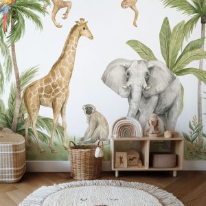 Papier peint savane enfant